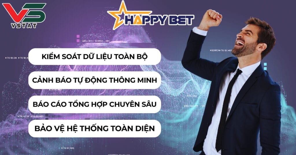 VStat áp dụng công nghệ kiểm soát và thống kê dữ liệu hiện đại, cho phép bạn giám sát mọi thông số đang diễn ra trong hệ thống. Mọi thay đổi, biến động đều được ghi nhận, tổng hợp và gửi báo cáo theo yêu cầu.